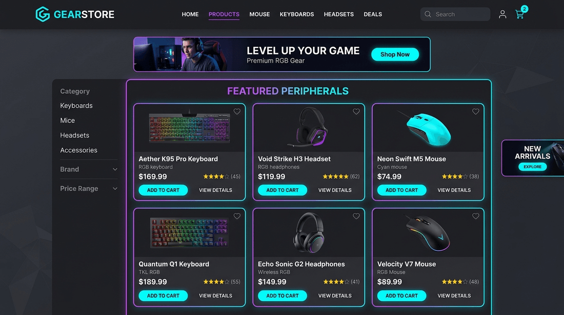Ejemplo de sitio: Tienda online